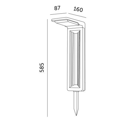 LED solcellelampe LED/0,2W/3,7V 6500K IP44
