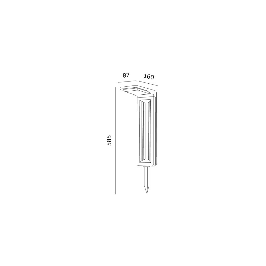 LED solcellelampe LED/0,2W/3,7V 6500K IP44