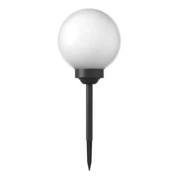 LED-solcellelampe LED/1,2V 6500K 200 mAh Ø 10 cm IP44 hvid/sort