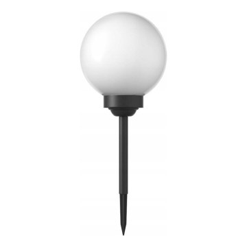 LED solcellelampe LED/1,2V 6500K 200 mAh Ø 15 cm IP44 hvid/sort