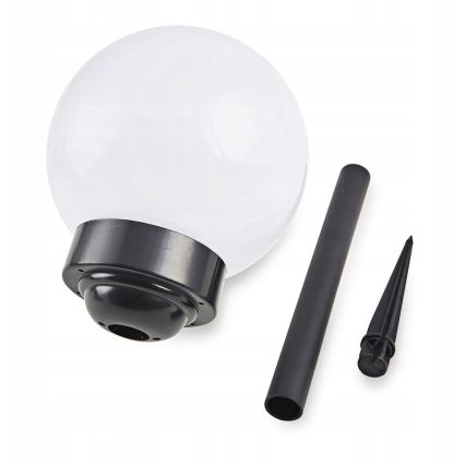 LED solcellelampe LED/1,2V 6500K 200 mAh Ø 15 cm IP44 hvid/sort