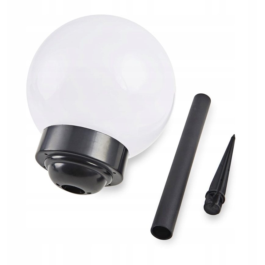LED solcellelampe LED/1,2V 6500K 200 mAh Ø 15 cm IP44 hvid/sort