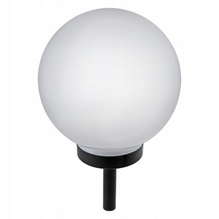 LED-solcellelampe LED/1,2V 6500K 200 mAh Ø 25 cm IP44 hvid/sort
