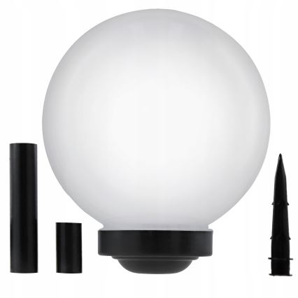 LED-solcellelampe LED/1,2V 6500K 200 mAh Ø 25 cm IP44 hvid/sort