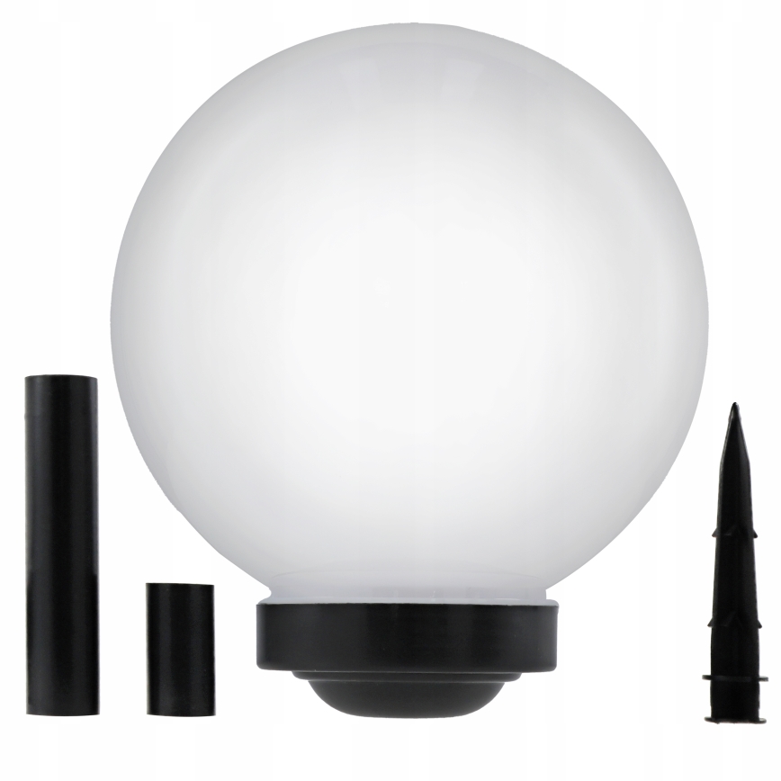 LED-solcellelampe LED/1,2V 6500K 200 mAh Ø 25 cm IP44 hvid/sort