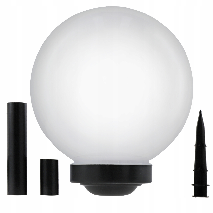 LED solcellelampe LED/1,2V 6500K 200 mAh Ø 30 cm IP44 hvid/sort