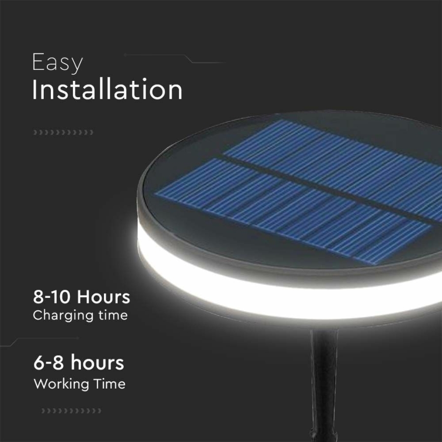 LED solcellelampe LED/1,8W/3,7V IP54 3000K