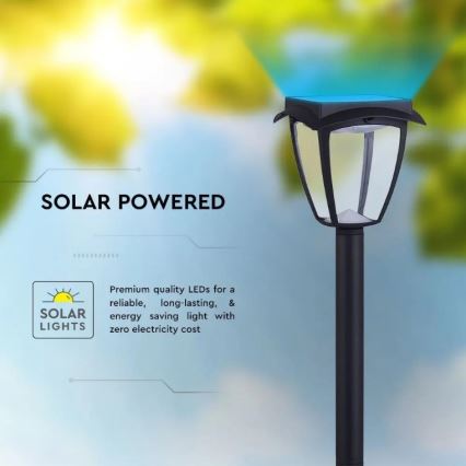 LED solcellelampe LED/2W/230V 93 cm 3000/6000K IP65 2200 mAh