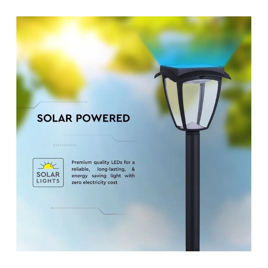 LED solcellelampe LED/2W/230V 93 cm 3000/6000K IP65 2200 mAh