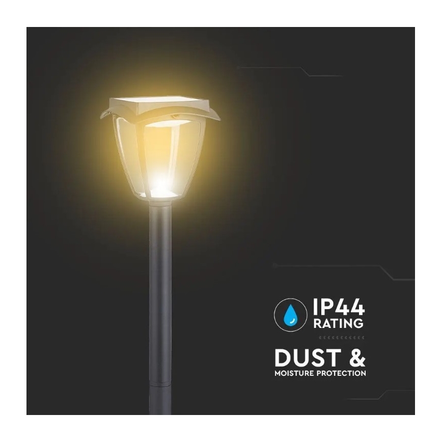 LED solcellelampe LED/2W/230V 93 cm 3000/6000K IP65 2200 mAh