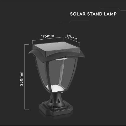 LED solcellelampe LED/2W/3,7V 3000/6000K IP65