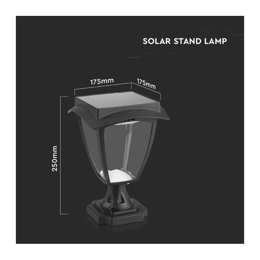 LED solcellelampe LED/2W/3,7V 3000/6000K IP65