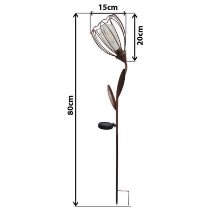 LED solcellelampe LILLY 1xE27/1,2V IP44