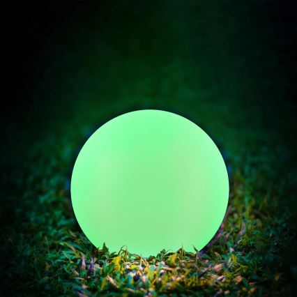 LED solcellelampe m. RGBW-farver BALL LED/3,2V 500 mAh diameter 20 cm IP65 + fjernbetjening