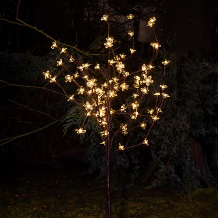 LED solcellelampe m. RGBW-farver TREE LED/0,1W/1,2V 600 mAh IP44 brun