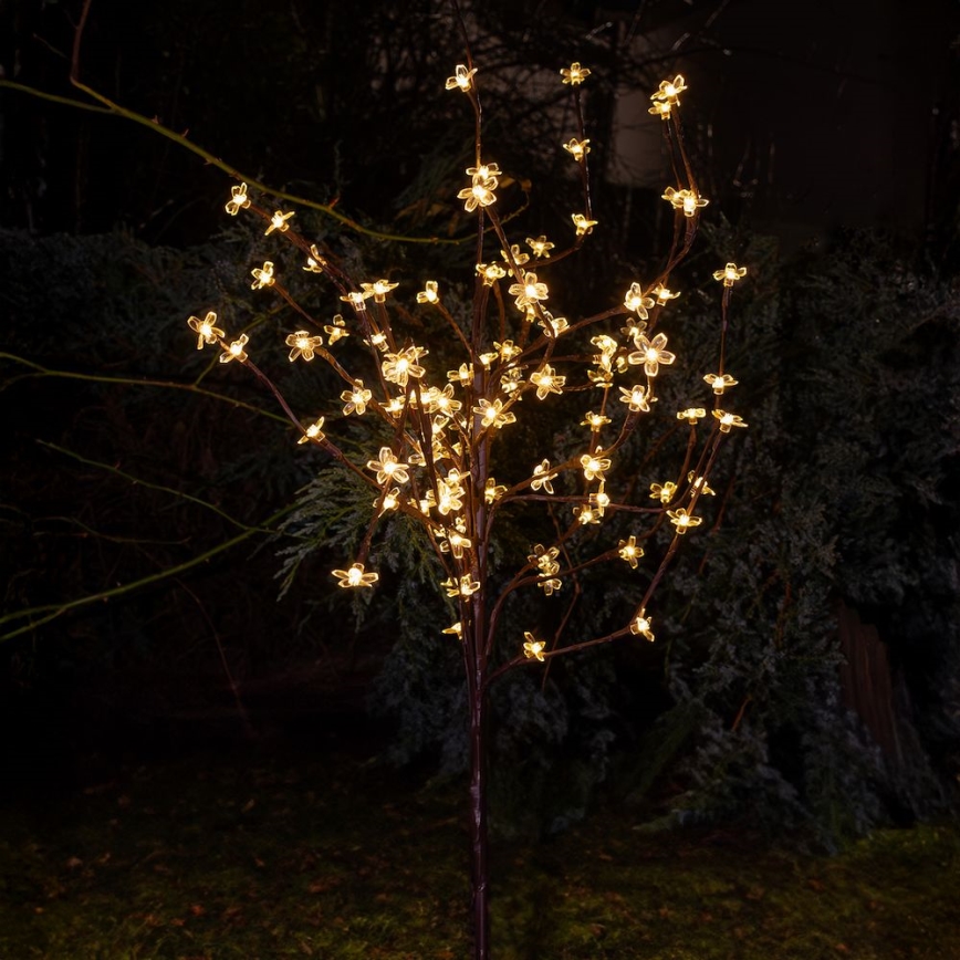LED solcellelampe m. RGBW-farver TREE LED/0,1W/1,2V 600 mAh IP44 brun