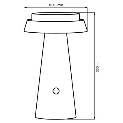 LED solcellelampe dæmpbar m. touch-funktion MARAKESZ LED/3,7V USB 3600 mAh 1800/2700/3000K IP54 grå