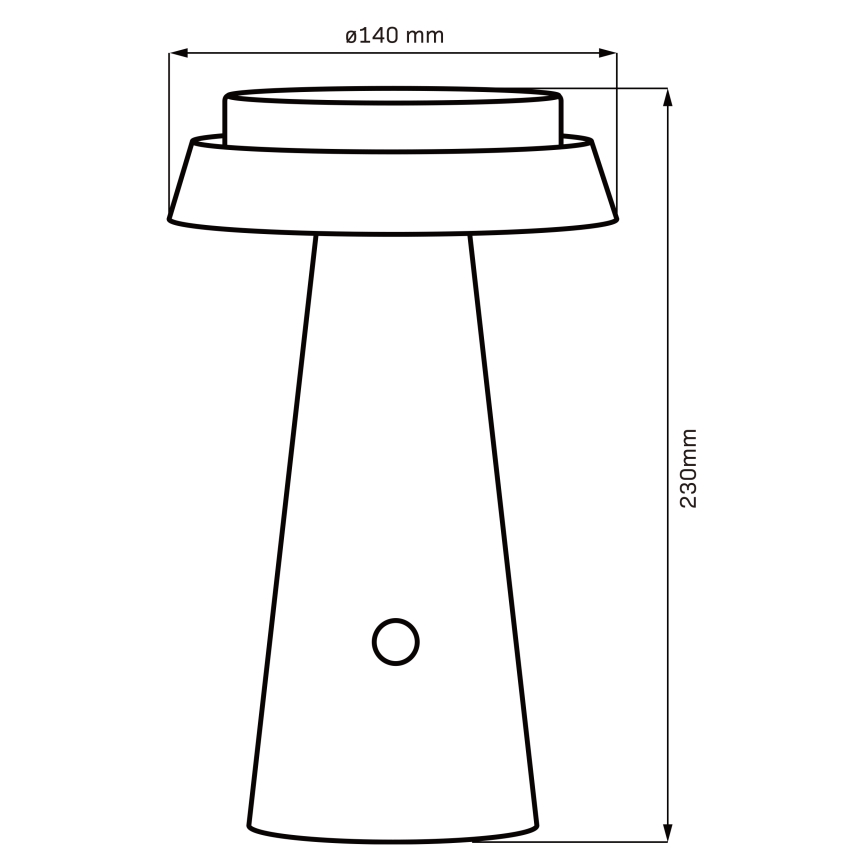 LED solcellelampe dæmpbar m. touch-funktion MARAKESZ LED/3,7V USB 3600 mAh 1800/2700/3000K IP54 grå