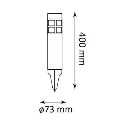 LED solcellelampe MARK LED/1,2V 200 mAh IP44