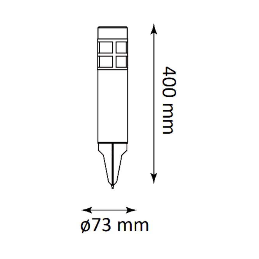 LED solcellelampe MARK LED/1,2V 200 mAh IP44