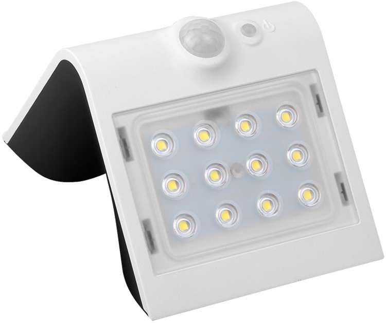 LED solcellelampe med bevægelses- og skumringssensor LED/1,5W/1200 mAh 3,7V IP65