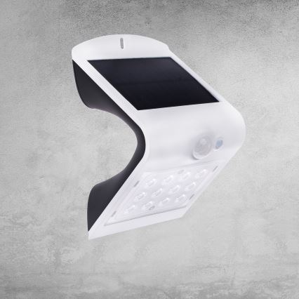 LED solcellelampe med bevægelses- og skumringssensor LED/1,5W/1200 mAh 3,7V IP65