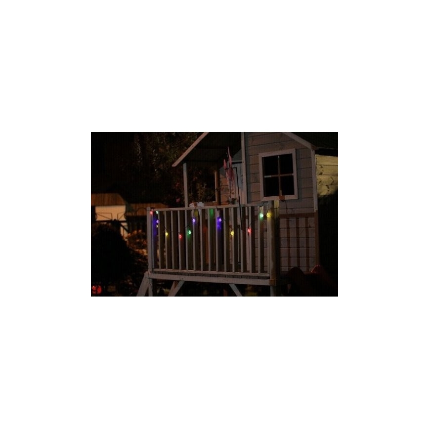 LED solcellelampe med RGB-farver 20xLED/1,2V 300 mAh IP44