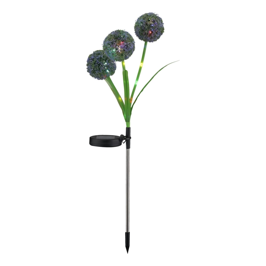 LED solcellelampe med RGB-farver ALLIUM LED/1,2V 6500 600 mAh IP44 sort