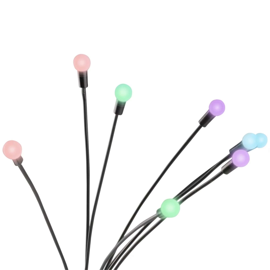 LED solcellelampe med RGB-farver FIORINI 8xLED/1,2V 600mAh IP44 sort