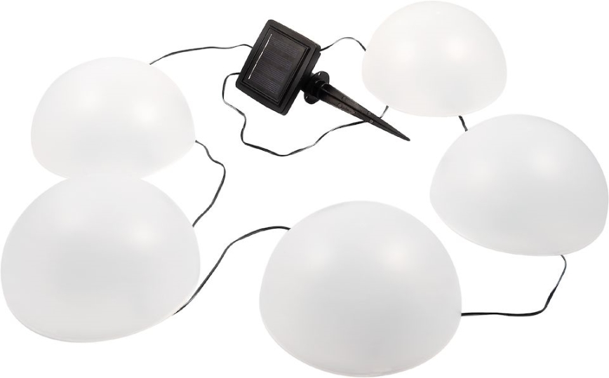 LED solcellelampe med RGB-farver HEMI LED/0,1W/1,2V 600 mAh IP44 hvid
