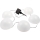 LED solcellelampe med RGB-farver HEMI LED/0,1W/1,2V 600 mAh IP44 hvid