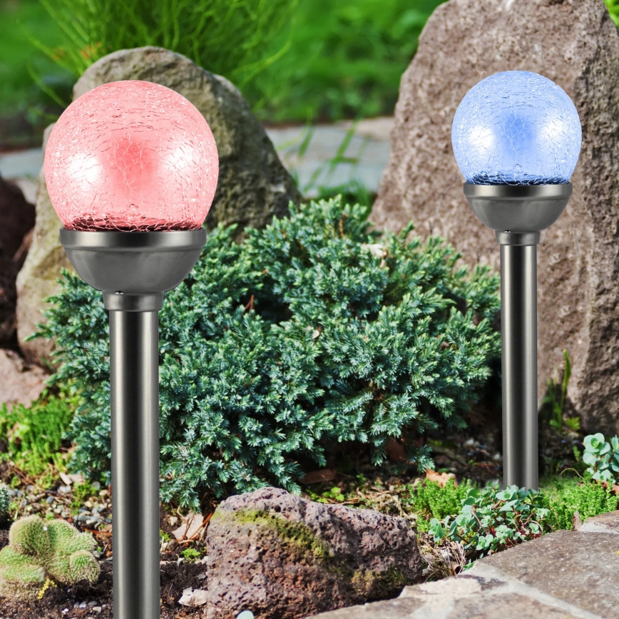LED solcellelampe med RGB-farver LED/0,04W/1,2V 600 mAh IP44