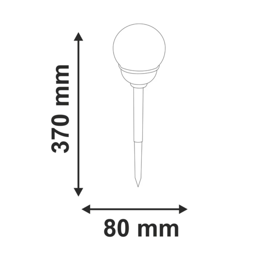 LED solcellelampe med RGB-farver LED/0,04W/1,2V 600 mAh IP44