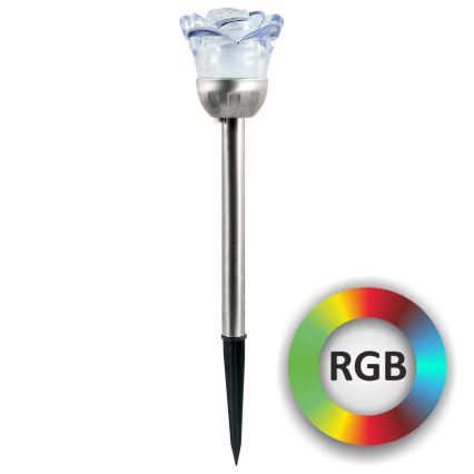 LED solcellelampe med RGB-farver ROSE LED/1,2V 100 mAh IP44