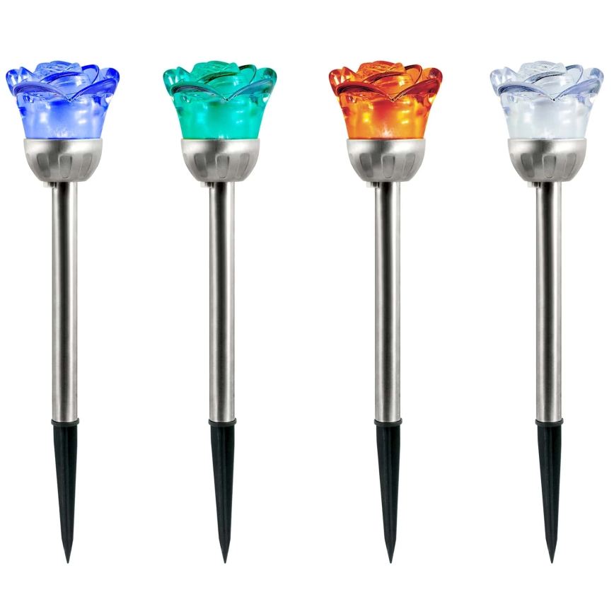 LED solcellelampe med RGB-farver ROSE LED/1,2V 100 mAh IP44