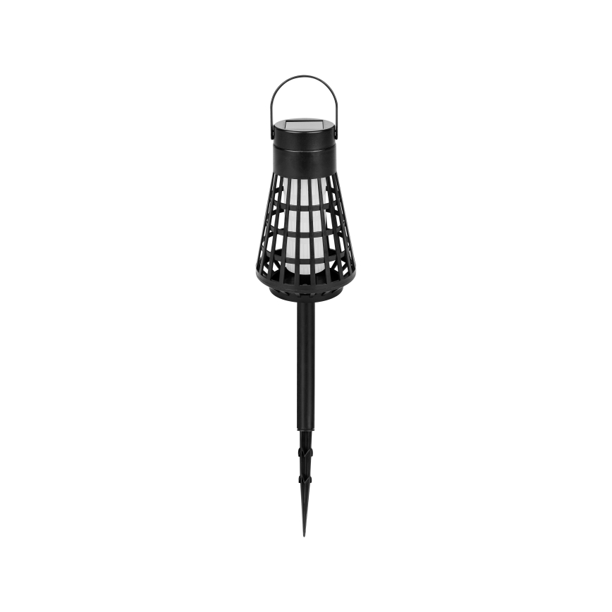 LED solcellelampe med sensor 2 i 1 LED/1W/3,7V IP54 300 mAh sort
