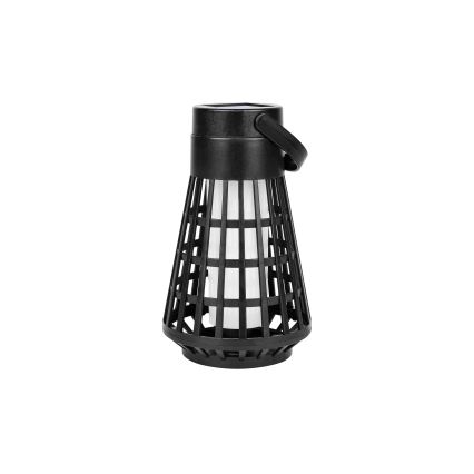 LED solcellelampe med sensor 2 i 1 LED/1W/3,7V IP54 300 mAh sort