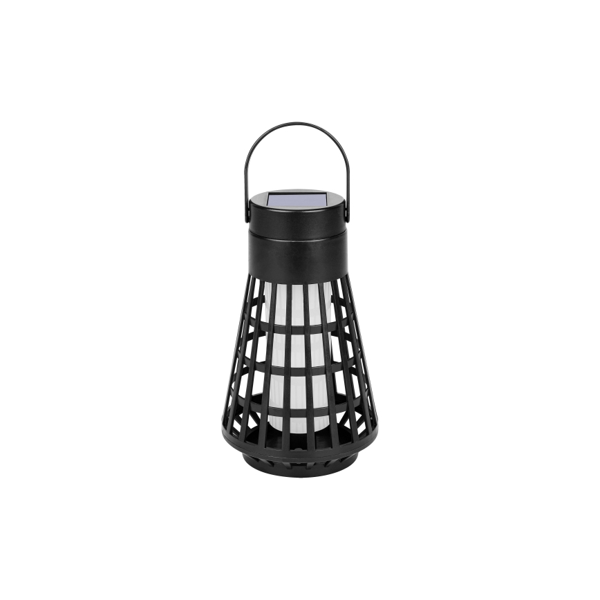 LED solcellelampe med sensor 2 i 1 LED/1W/3,7V IP54 300 mAh sort