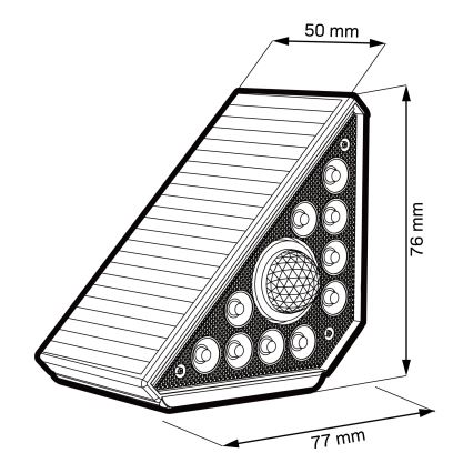 LED-solcellelampe med sensor ARI LED/4,5W/3,7V 600 mAh IP44 hvid