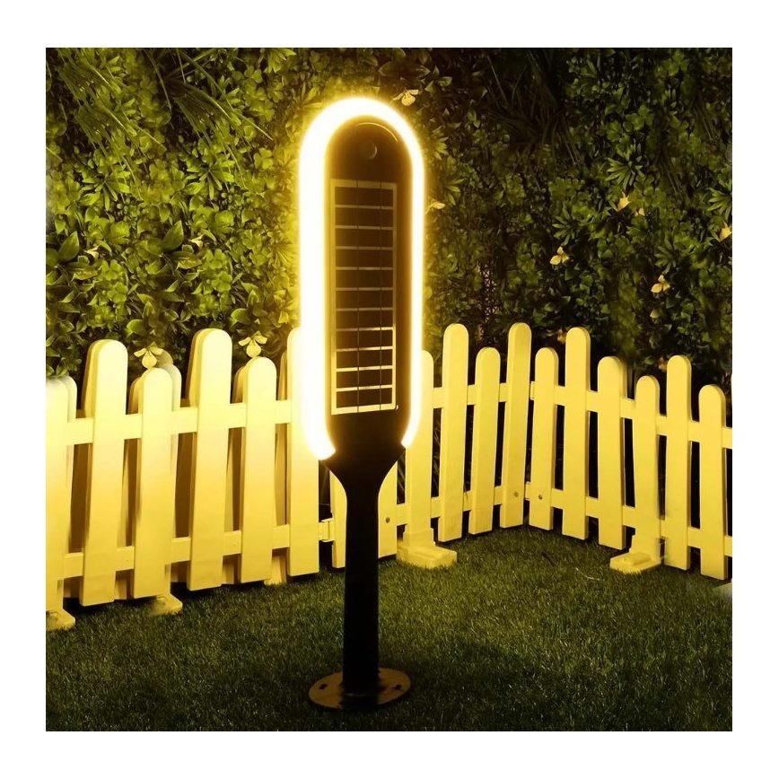 LED solcellelampe med sensor BOLLARD LED/5W/5,5V 70 cm 3000K IP65