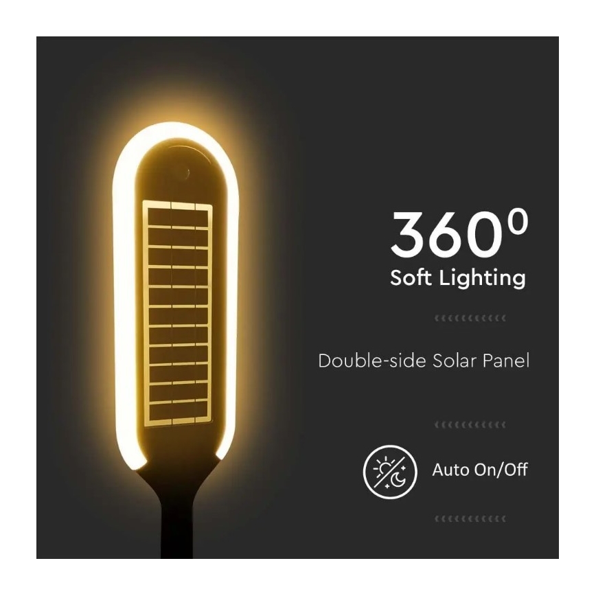 LED solcellelampe med sensor BOLLARD LED/5W/5,5V 70 cm 4000K IP65