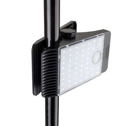 LED solcellelampe med bevægelses- og skumringssensor CLIPS LED/4W/1200 mAh 3,7V IP44 sort