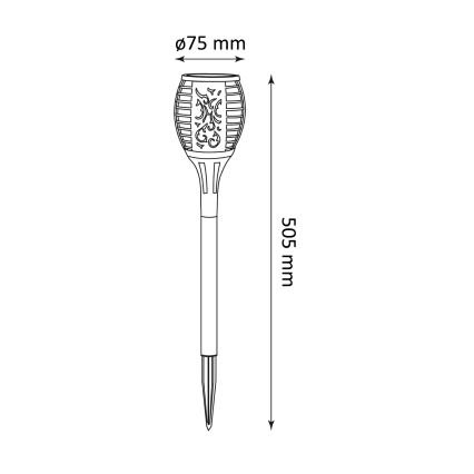 LED solcellelampe med sensor FUEGO LED/1,2V 200 mAh IP44
