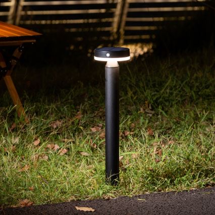 LED solcellelampe med sensor GWINEA LED/4,5W/3,7V 2000 mAh 50 cm IP44 sort