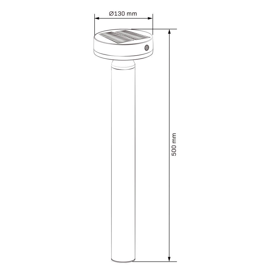 LED solcellelampe med sensor GWINEA LED/4,5W/3,7V 2000 mAh 50 cm IP44 sort