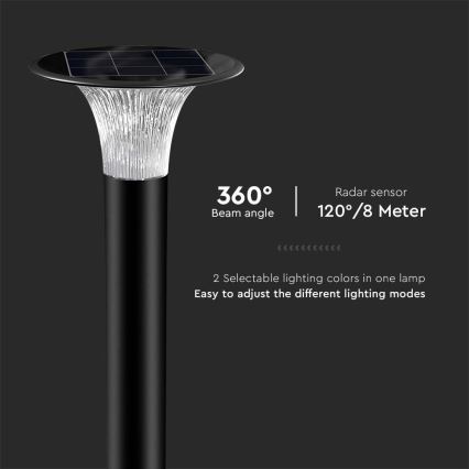 LED solcellelampe med sensor LED/15W/3,2V 4000K/6000K IP65 6000 mAh