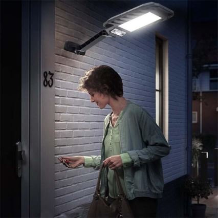 LED Solcelle gadelampe med sensor LED/2,5W/3,7V IP65 + fjernbetjening