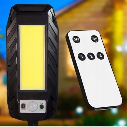 LED Solcelle gadelampe med sensor LED/2,5W/3,7V IP65 + fjernbetjening