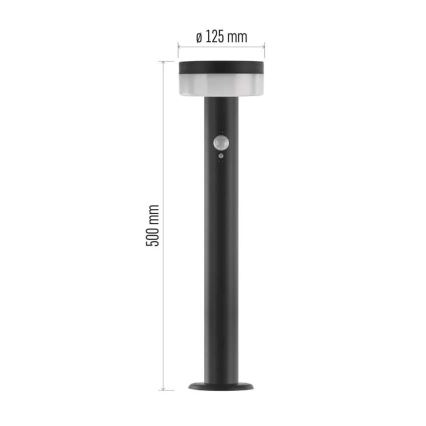 LED solcellelampe med sensor LED/2W/3,7V 1200 mAh IP44 50 cm