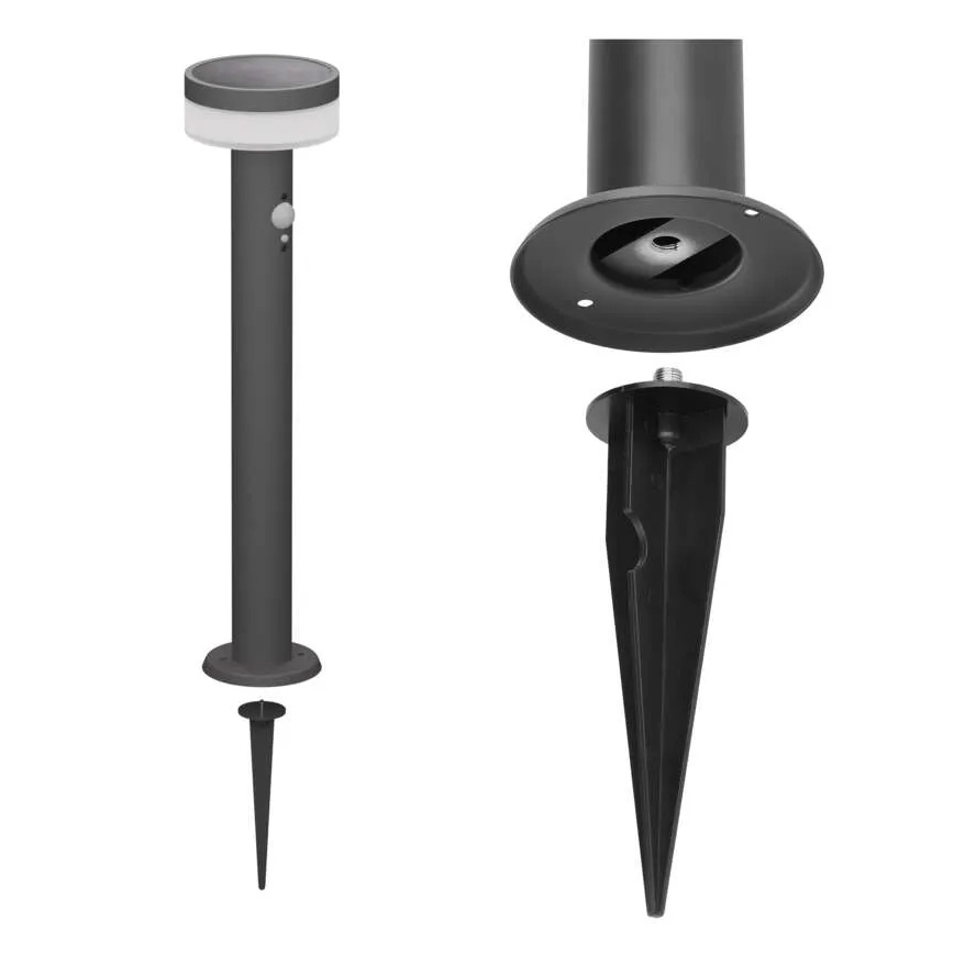 LED solcellelampe med sensor LED/2W/3,7V 1200 mAh IP44 80 cm